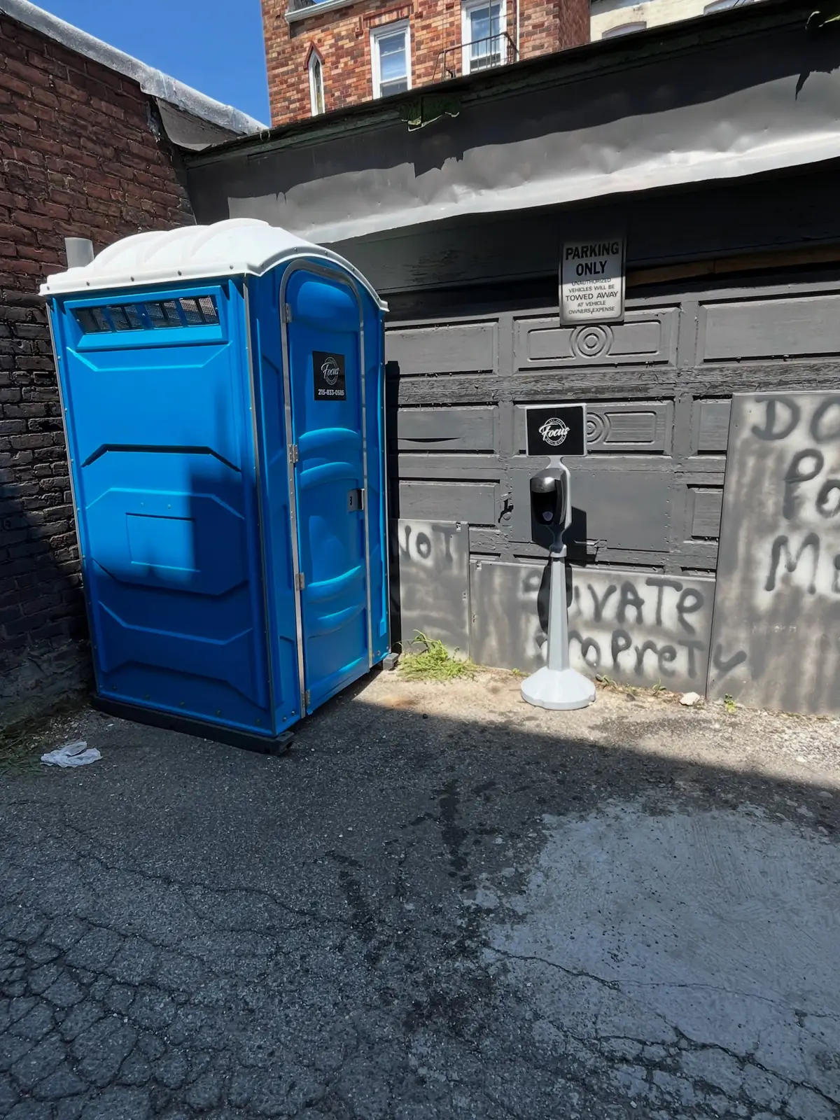Portable toilets ready for delivery in Madison County